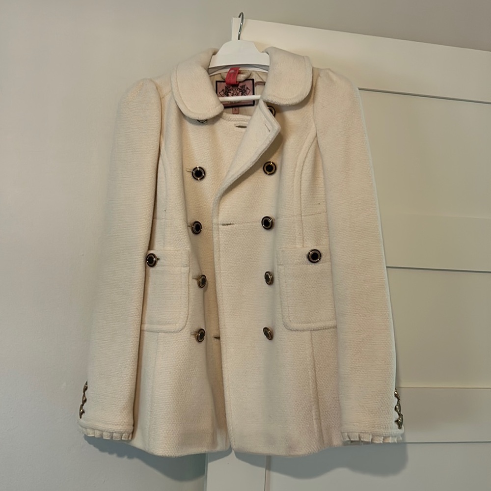 Juicy Couture Off White Wool Coat (S)